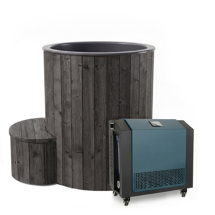 SaunaLife S1 Cold Plunge & Hot Soak Immersion Tub in Thermo-Pine