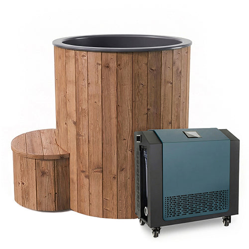 SaunaLife S1 Cold Plunge & Hot Soak Immersion Tub in Thermo-Pine