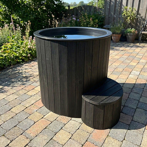 SaunaLife S1 Cold Plunge & Hot Soak Immersion Tub in Thermo-Pine