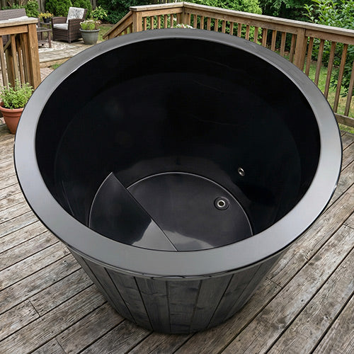 SaunaLife S1 Cold Plunge & Hot Soak Immersion Tub in Thermo-Pine