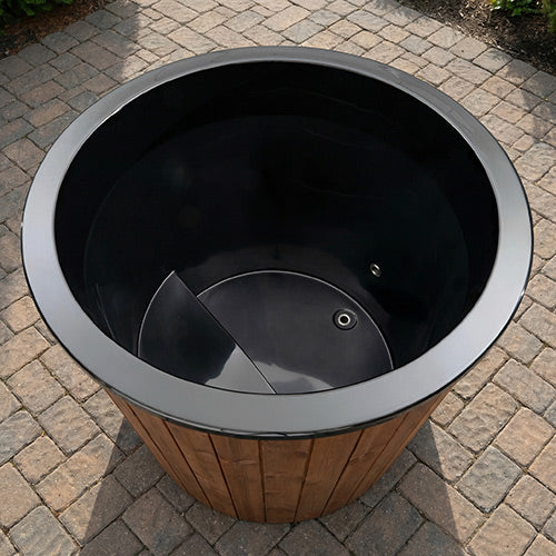 SaunaLife S1 Cold Plunge & Hot Soak Immersion Tub in Thermo-Pine