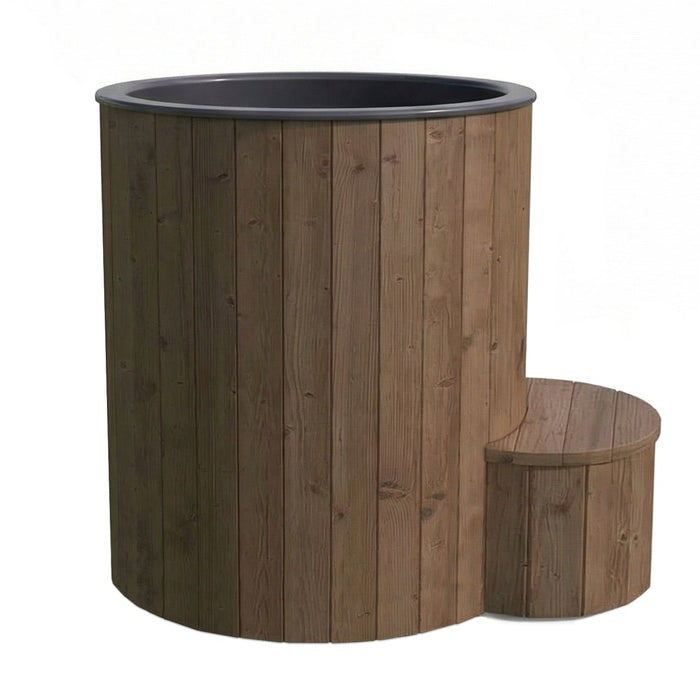 SaunaLife S1 Cold Plunge & Hot Soak Immersion Tub in Thermo-Pine