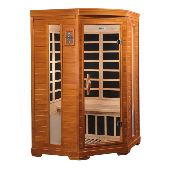 Golden Designs Dynamic Hemming 2 Person Ultra Low EMF FAR IR Corner Sauna