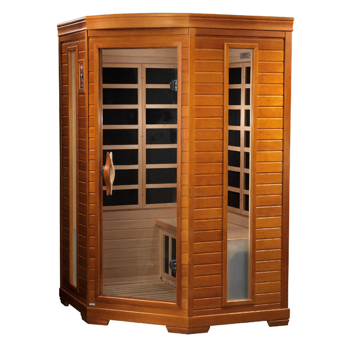 Golden Designs Dynamic Hemming 2 Person Ultra Low EMF FAR IR Corner Sauna
