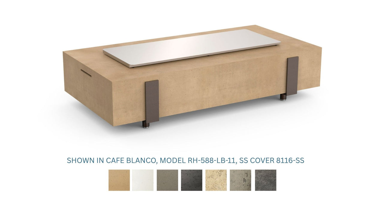 American Fyre Designs Iron Saddle Long 72 Inch Gas Firetable