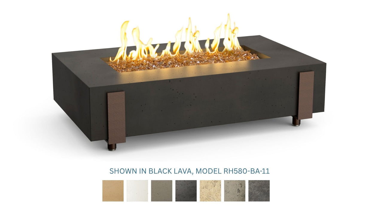 American Fyre Designs Iron Saddle Chat Height Gas Firetable