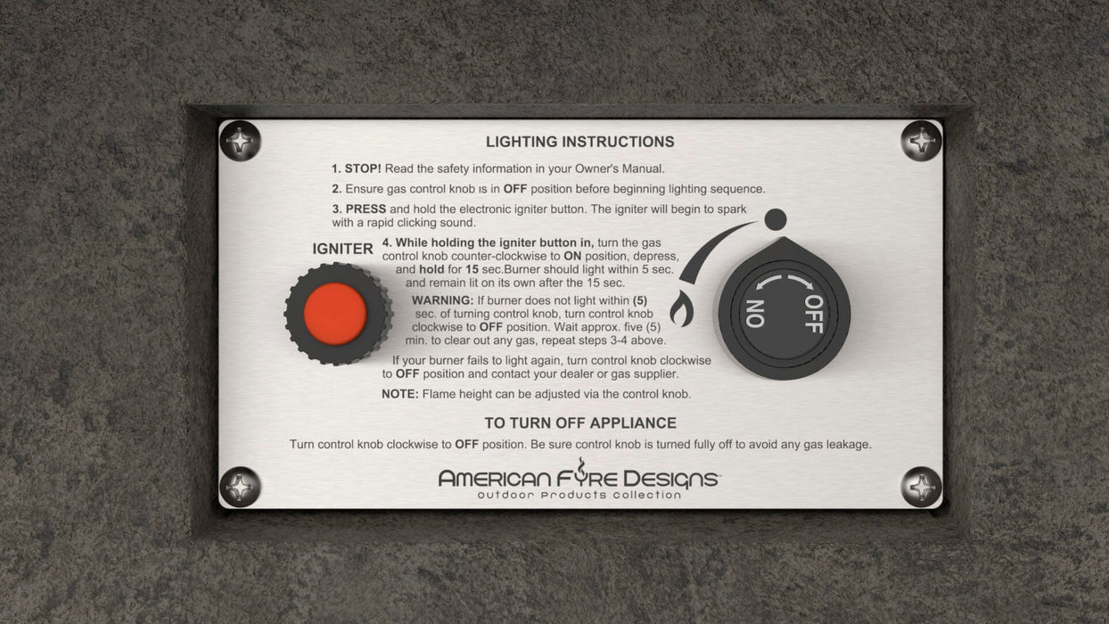 American Fyre Designs Contempo LP Select Long 60 Inch Gas Fire Table