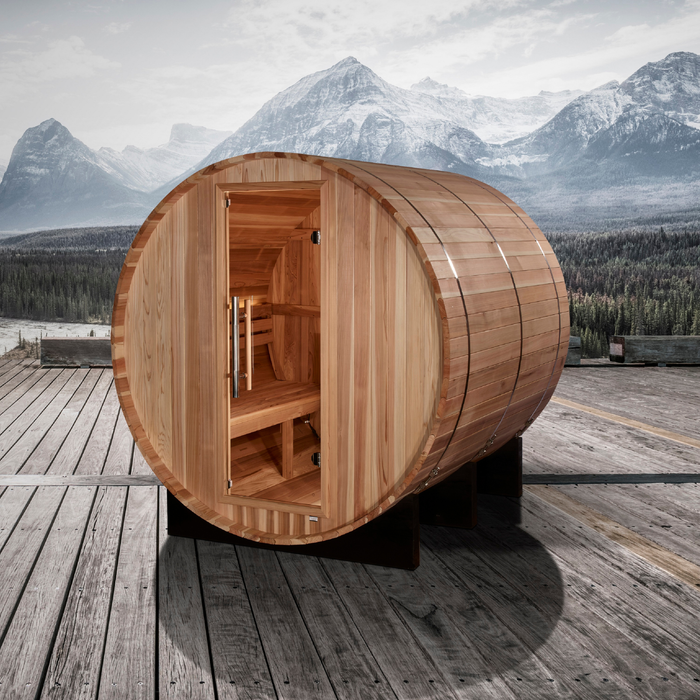 Golden Designs "Klosters" 6 Person Traditional Barrel Sauna (GDI-B006-01)