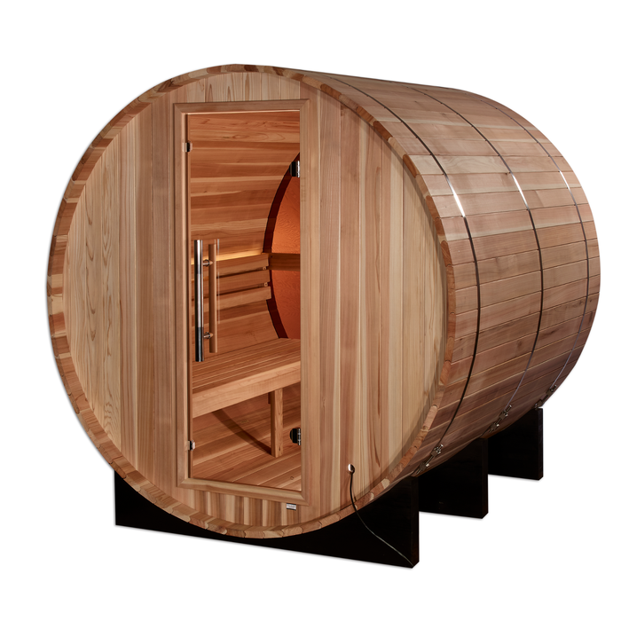 Golden Designs "Zurich" 4 Person Traditional Barrel Sauna with Windows (GDI-B024-01)