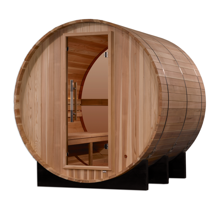 Golden Designs "Zurich" 4 Person Traditional Barrel Sauna with Windows (GDI-B024-01)