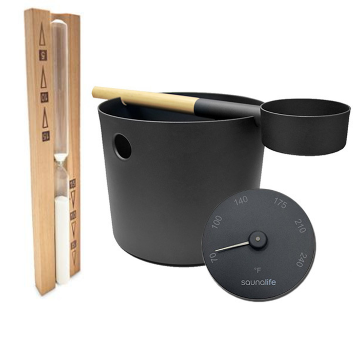 Black SaunaLife Accessory Package