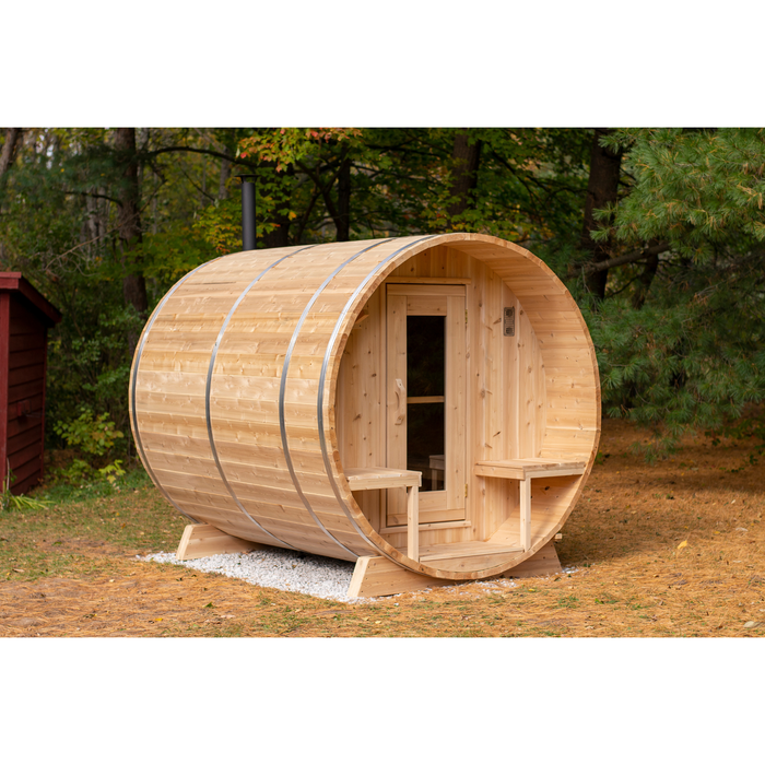 Leisurecraft Serenity 4 Person Barrel Sauna with Porch (CTC2245E)