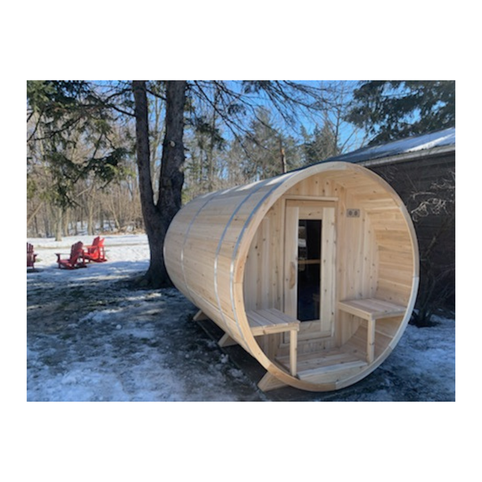 Leisurecraft Serenity 4 Person Barrel Sauna with Porch (CTC2245E)