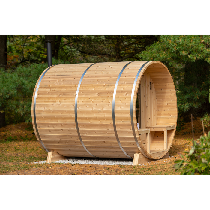 Leisurecraft Serenity 4 Person Barrel Sauna with Porch (CTC2245E)