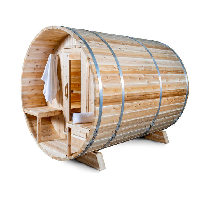 Leisurecraft Serenity 4 Person Barrel Sauna with Porch (CTC2245E)