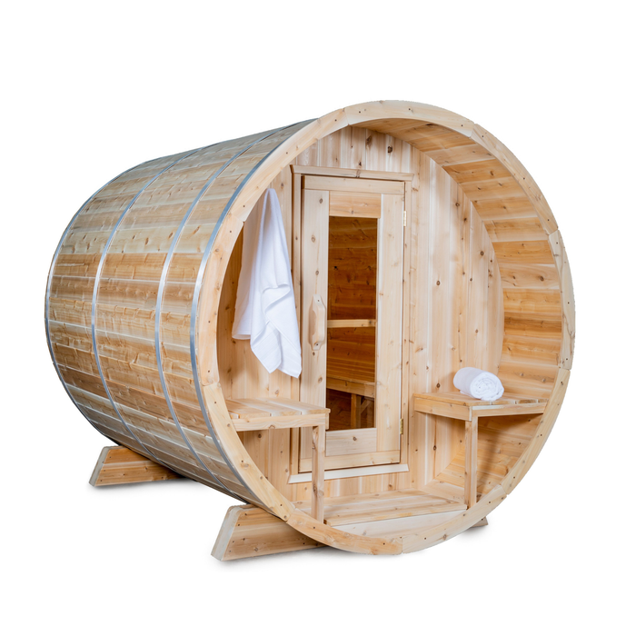 Leisurecraft Serenity 4 Person Barrel Sauna with Porch (CTC2245E)