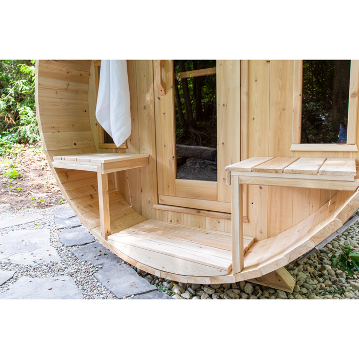 Leisurecraft Tranquility 6 Person Barrel Sauna with Porch (CTC2345E)