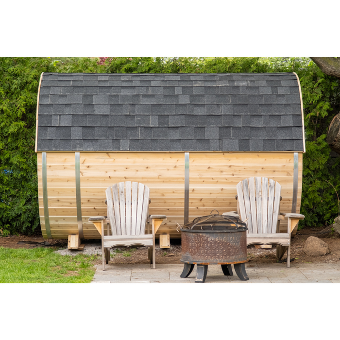 Leisurecraft Tranquility 6 Person Barrel Sauna with Porch (CTC2345E)