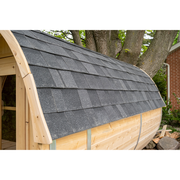 Leisurecraft Tranquility 6 Person Barrel Sauna with Porch (CTC2345E)