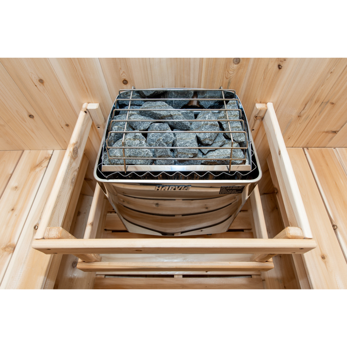 Leisurecraft Tranquility 6 Person Barrel Sauna with Porch (CTC2345E)