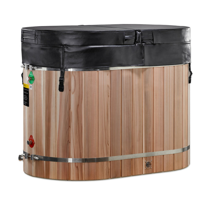 Dynamic Cold Therapy Oval Barrel Cold Plunge Tub - Pacific Cedar