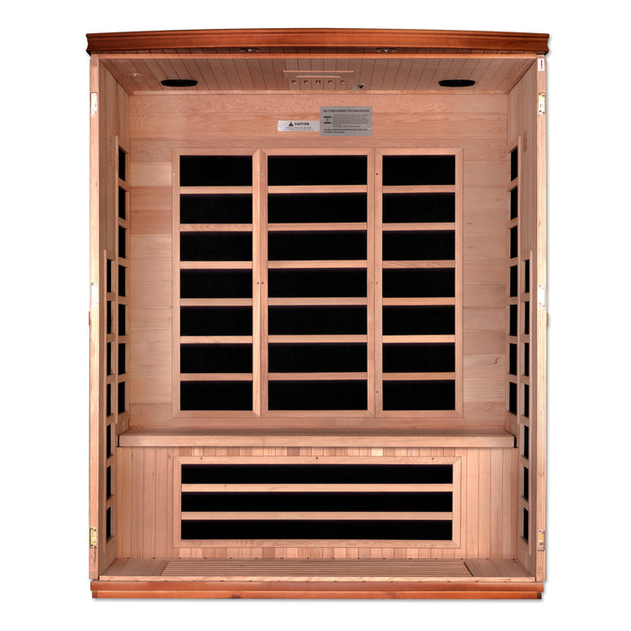 Golden Designs Dynamic Lugano 3 Person Low EMF FAR IR Sauna