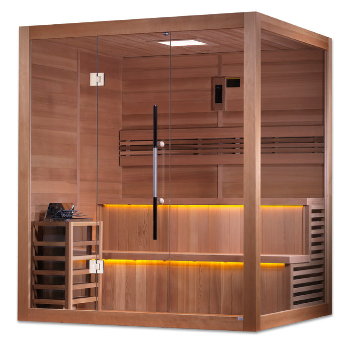 Golden Designs "Kuusamo" 6 Person Traditional Glass Sauna (GDI-7206-01)