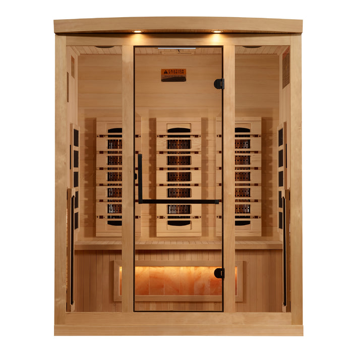 Golden Designs "Reverse Edition" 3 Person Full Spectrum Sauna with Himalayan Salt Bar (GDI-8030-03)