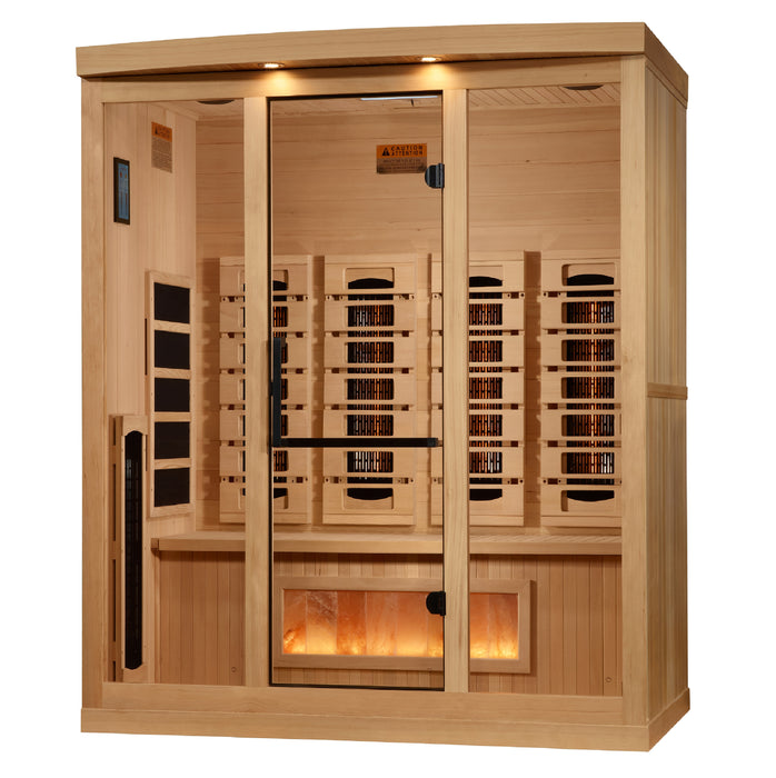 Golden Designs "Reverse Edition" 4 Person Full Spectrum Sauna with Himalayan Salt Bar (GDI-8040-03)