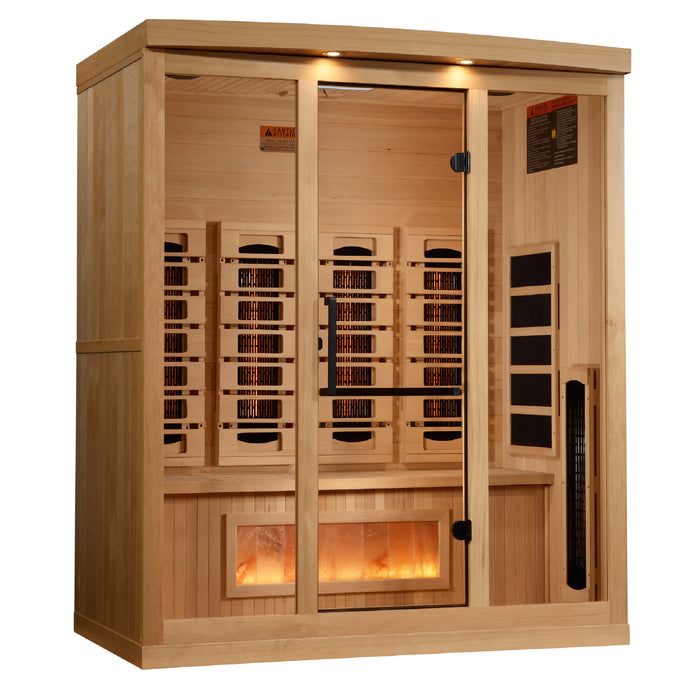 Golden Designs "Reverse Edition" 4 Person Full Spectrum Sauna with Himalayan Salt Bar (GDI-8040-03)