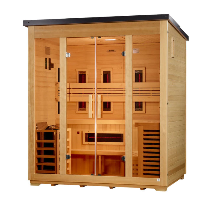Golden Designs Gargellen 5 Person Hybrid Full Spectrum Flat Roof Sauna