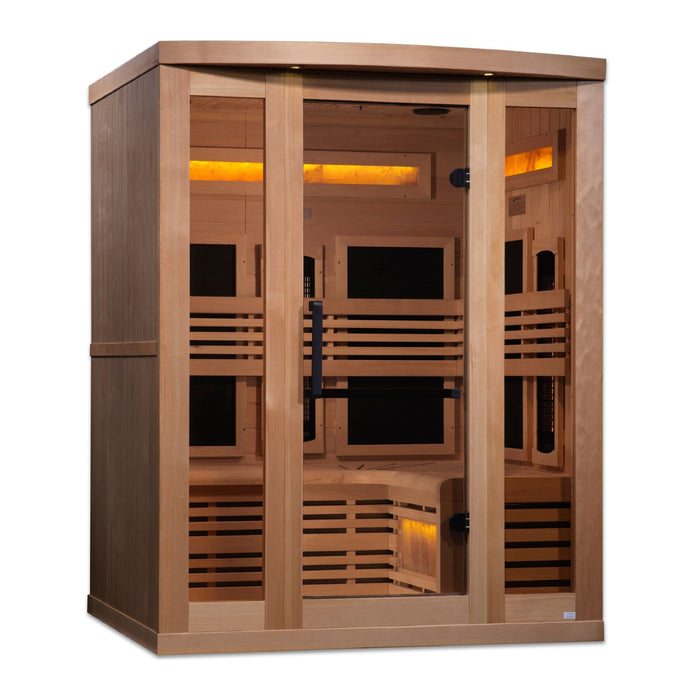 Golden Designs Reserve 3 Person Near Zero Full Spectrum Indoor Sauna