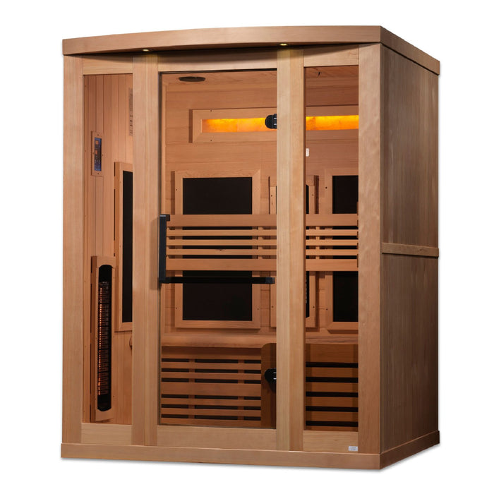 Golden Designs Reserve 3 Person Near Zero Full Spectrum Indoor Sauna