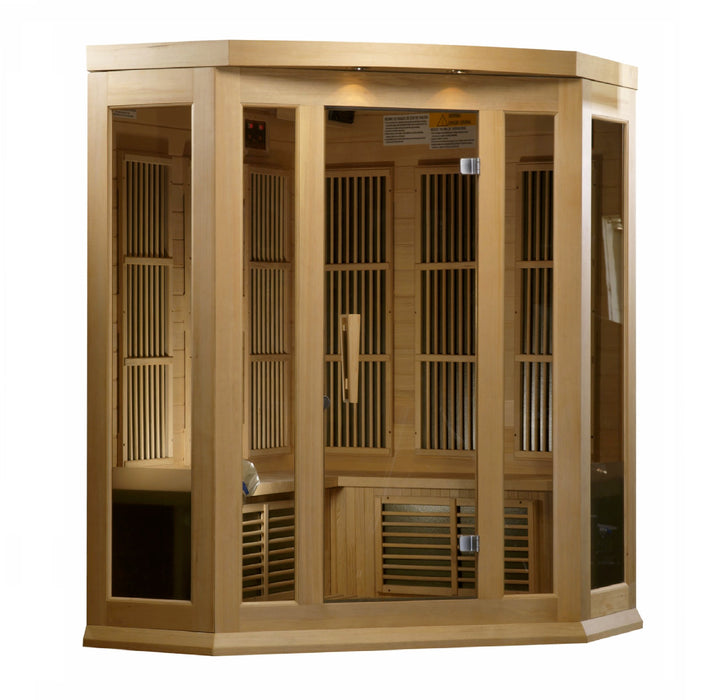 Golden Designs Maxxus 3 Person Near Zero EMF FAR IR Corner Sauna