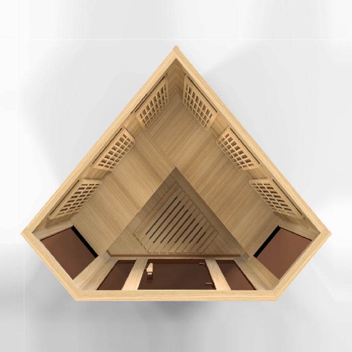 Golden Designs Maxxus 3 Person Near Zero EMF FAR IR Corner Sauna