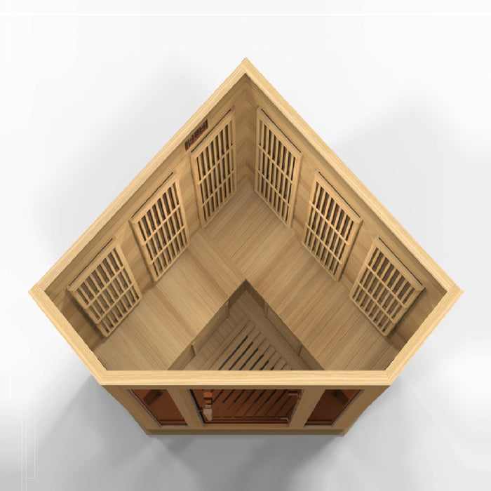 Golden Designs Maxxus 3 Person Near Zero EMF FAR IR Corner Sauna