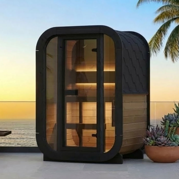 SaunaLife Cube Series 2 Person Traditional Outdoor Sauna