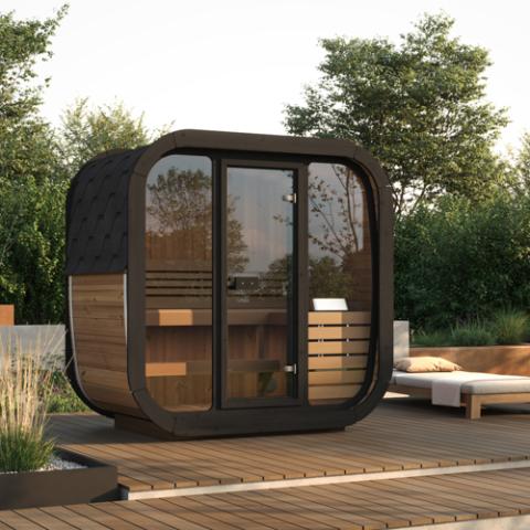 SaunaLife Cube Series 3 Person Traditional Outdoor Sauna