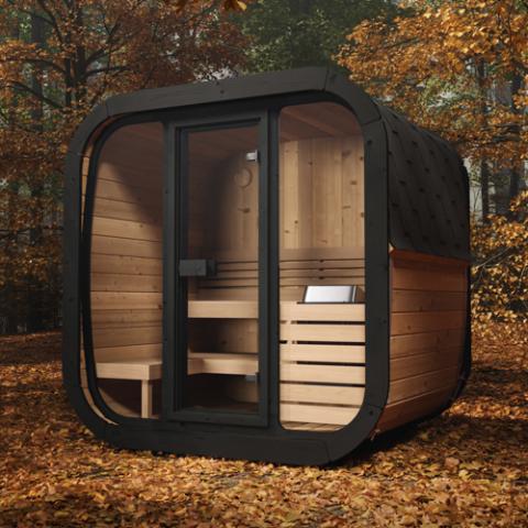 SaunaLife Cube Series 4 Person Traditional Outdoor Sauna