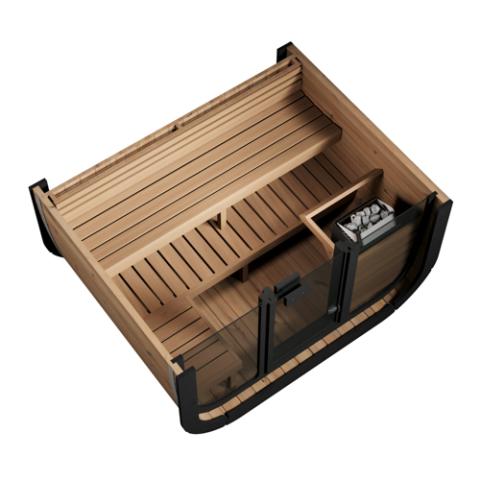 SaunaLife Cube Series 4 Person Traditional Outdoor Sauna