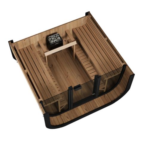 SaunaLife Cube Series 6 Person Traditional Outdoor Sauna