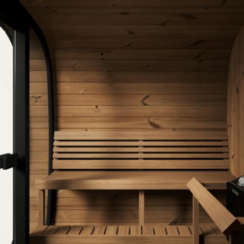 SaunaLife Cube Series 6 Person Traditional Outdoor Sauna