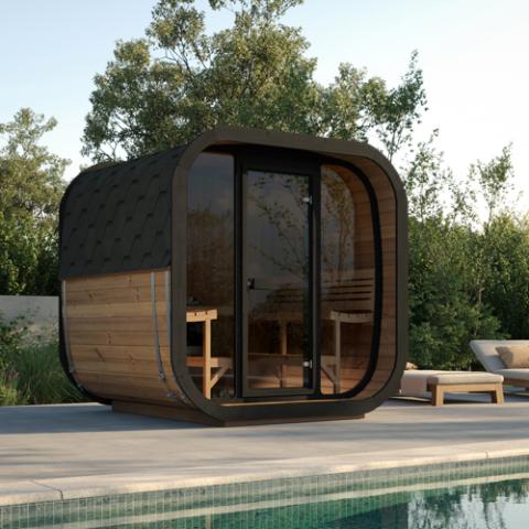 SaunaLife Cube Series 6 Person Traditional Outdoor Sauna
