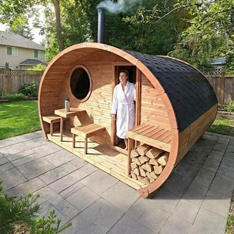 SaunaLife G11 Garden Series 8 Person Outdoor Sauna Suite