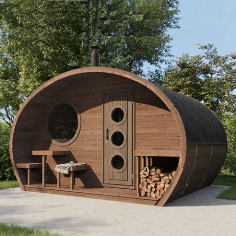 SaunaLife G11 Garden Series 8 Person Outdoor Sauna Suite
