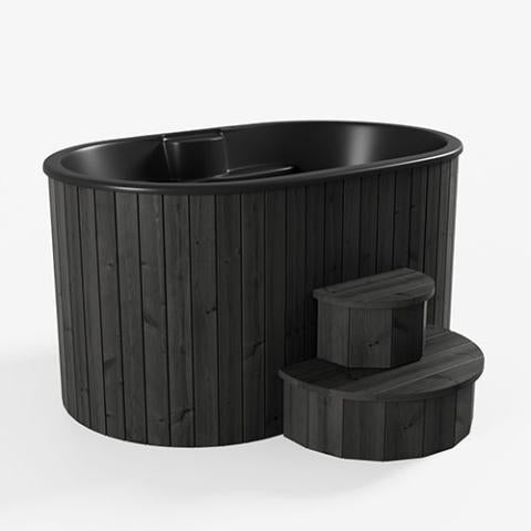 SaunaLife S2 Cold Plunge & Hot Soak Immersion Tub in Thermo-Pine
