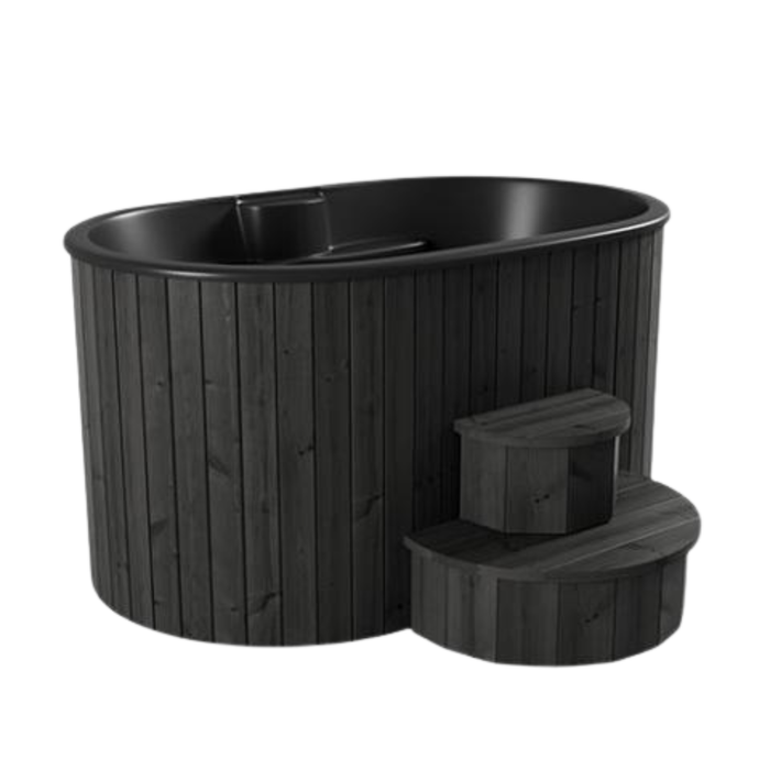 SaunaLife S2 Cold Plunge & Hot Soak Immersion Tub in Thermo-Pine