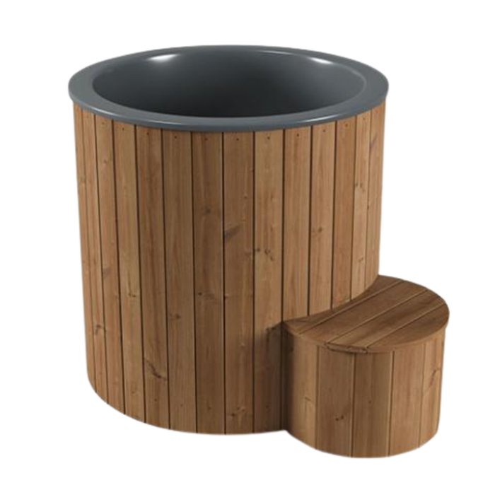 SaunaLife S1 Cold Plunge & Hot Soak Immersion Tub in Thermo-Pine