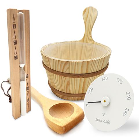 Wooden SaunaLife Accessory Package