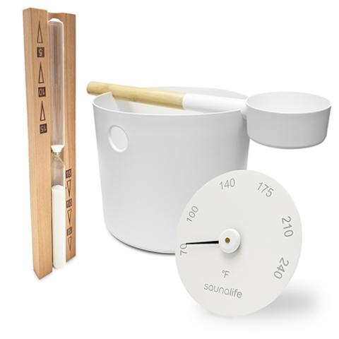White SaunaLife Accessory Package